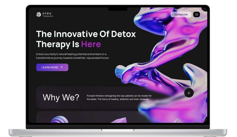 Web de 4You Therapeutics en un portátil